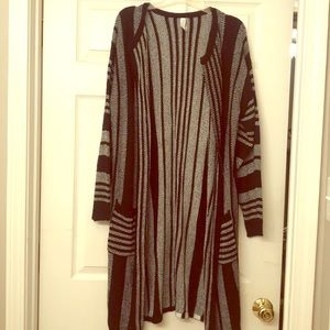 Knee length sweater